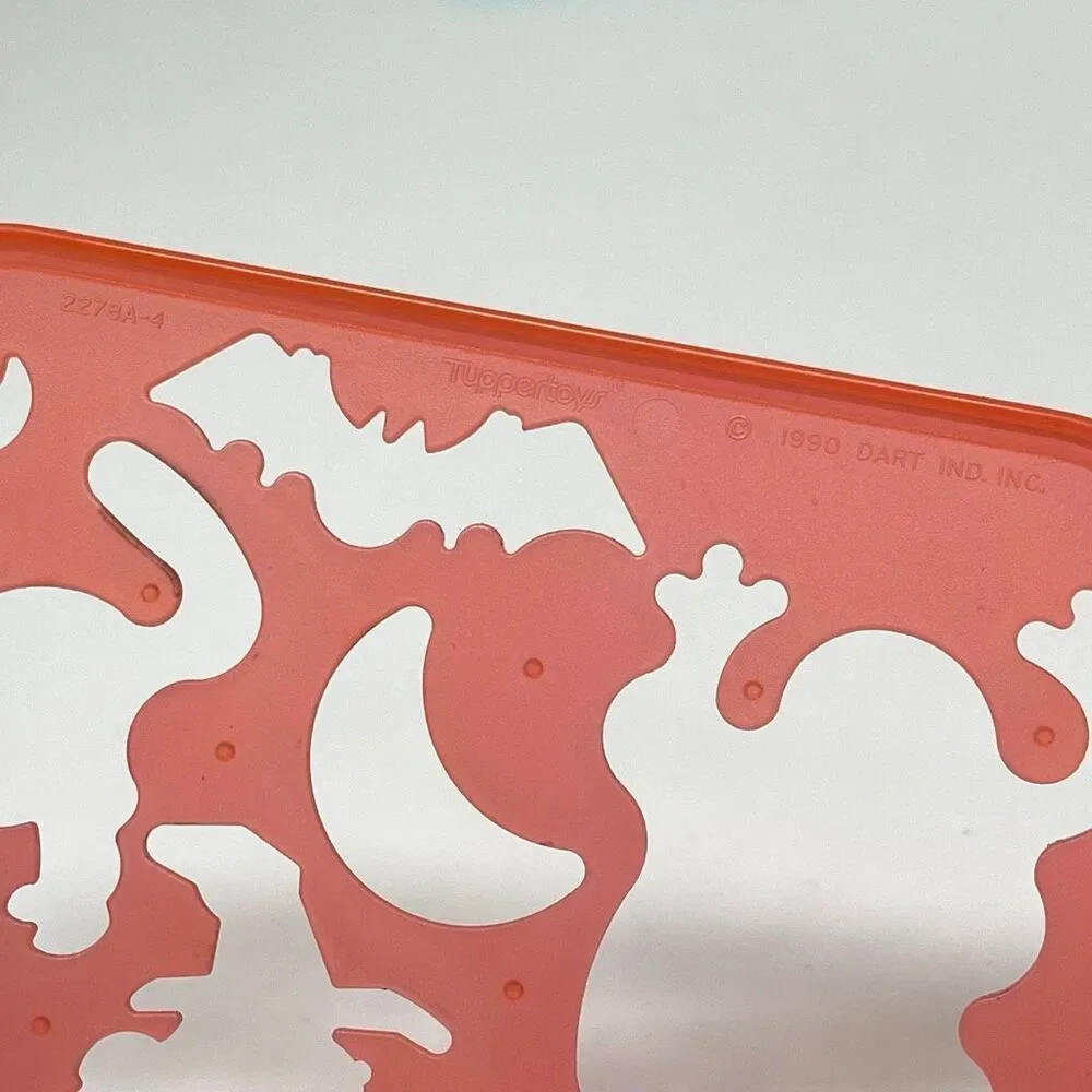 Tupperware Stencils Vintage 1990 Tuppertoys Set of 5 Patriotic Halloween Holiday